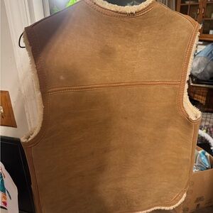Tan Shearling Vest